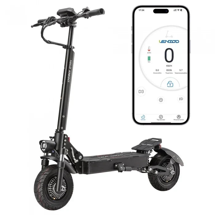 Halo Knight T104 Składana hulajnoga elektryczna, silnik 1200W*2, bateria 52V 21Ah, 10-calowe opony, maks. prędkość 65km/h